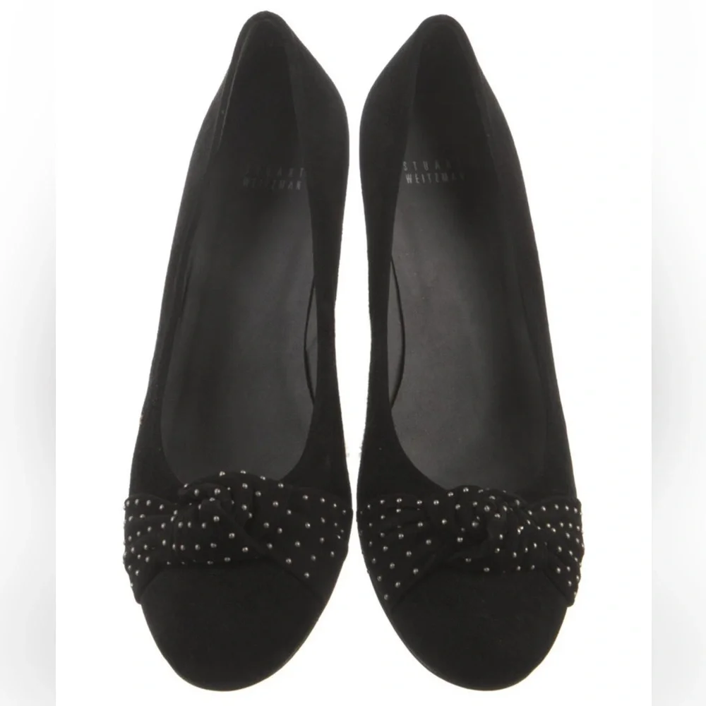 Stuart Weitzman‎ Suede Studded Access Heels Wedge 8N - Picture 2 of 13